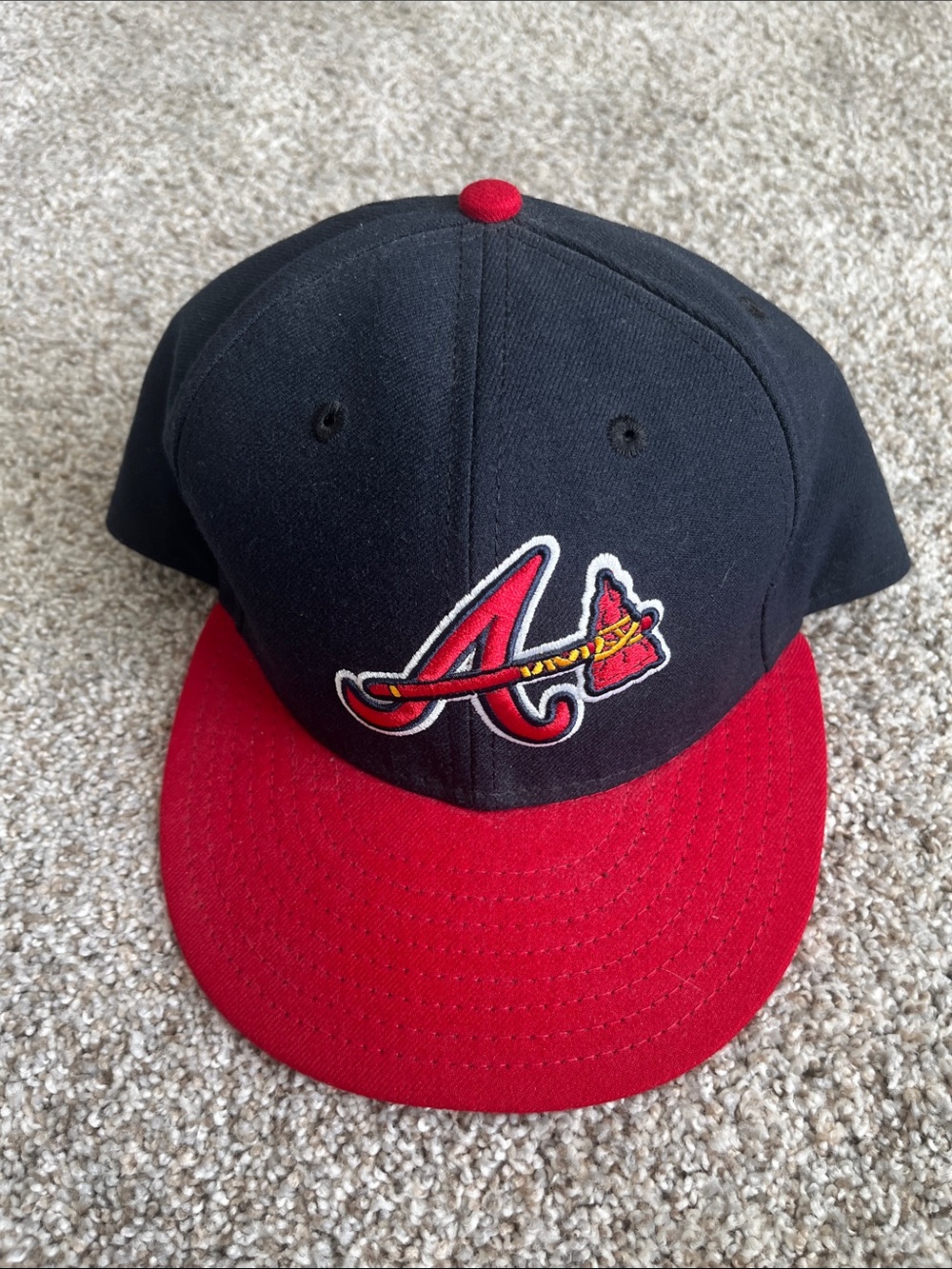 59Fifty Atlanta Braves Black and Red Baseball Cap